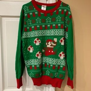 Mario Brothers Ugly Christmas sweater.